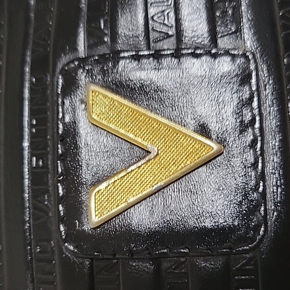 VintageMario Valentino Black Clutch Zip Closure